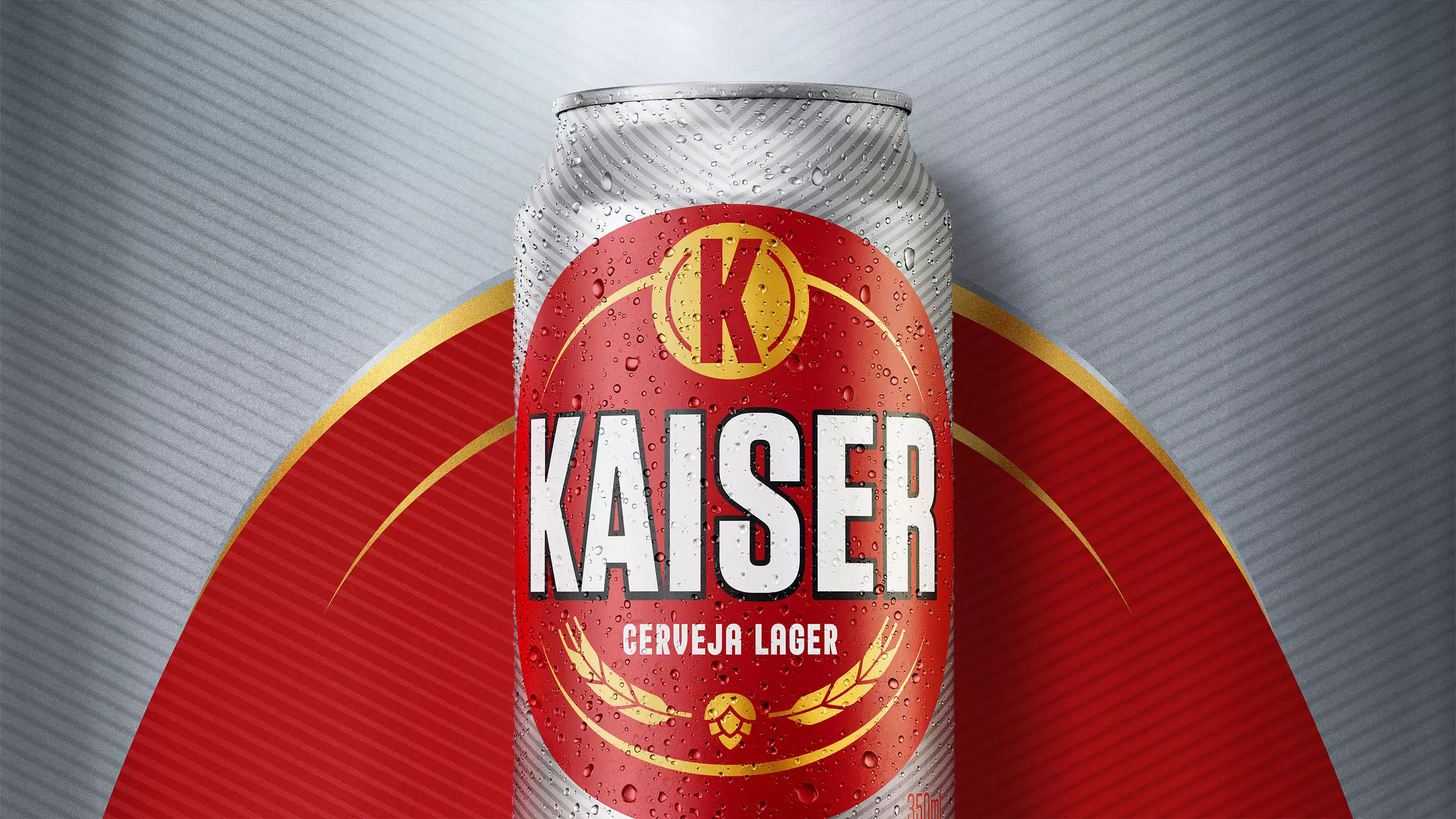 Lata de Cerveja Kaiser 350ml